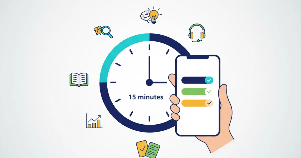 Micro-Practice: เรียนภาษาอังกฤษวันละ 15 นาทีให้ได้ผลจริง